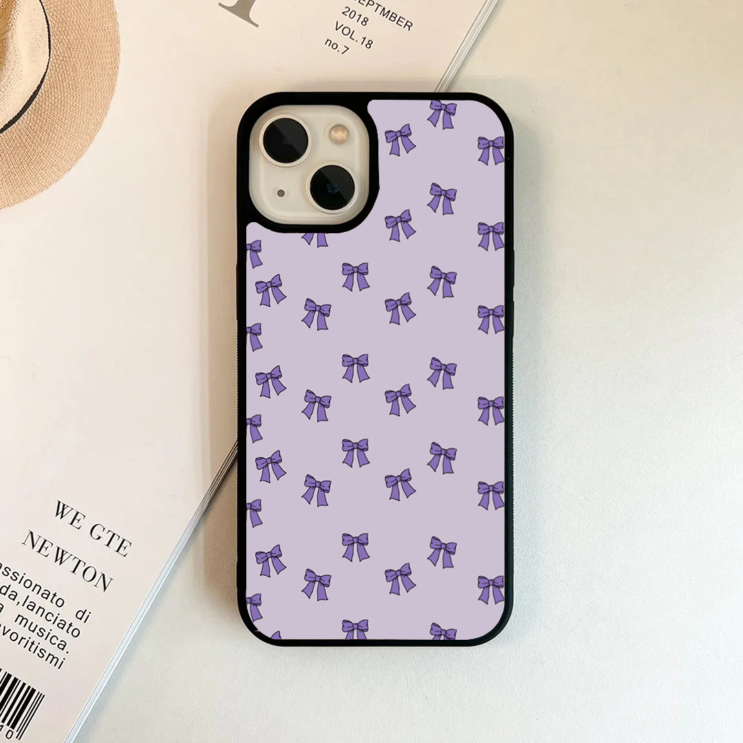 Pastel Lavender Mini Bow Pattern Phone Case