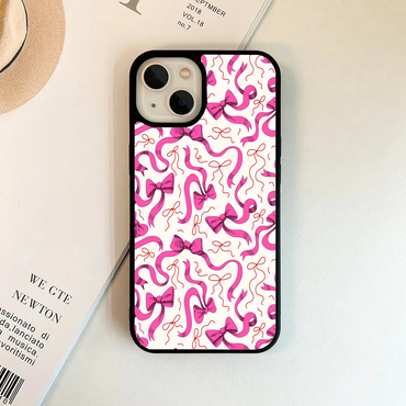 Flowing Magenta Ribbon Pattern Phone Case