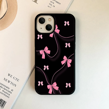 Elegant Black & Pink String Bow Phone Case
