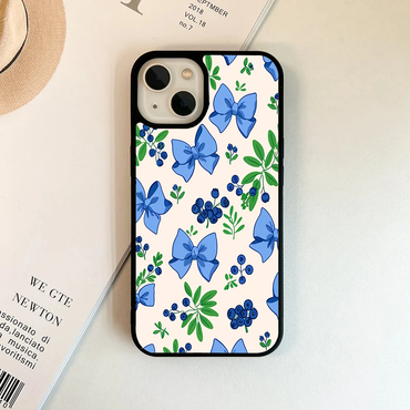 Blueberry & Blue Bow Cottagecore Phone Case