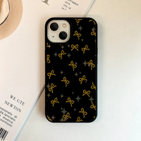 Elegant Midnight Gold String Bow Phone Case