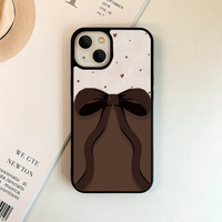 Mocha Statement Bow & Hearts Phone Case
