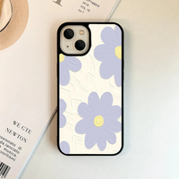 Pastel Purple Textured Daisy Phone Case