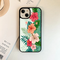 Tropical Hibiscus & Palm Leaf Phone Case