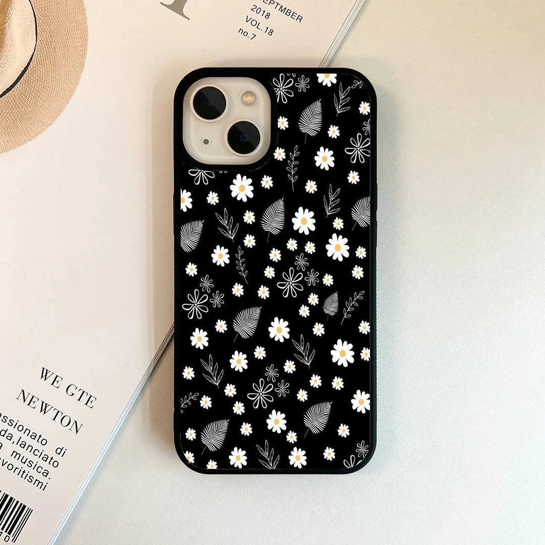 Minimalist Black & White Daisy Phone Case