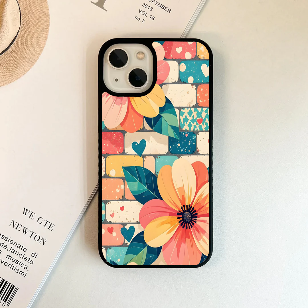 Abstract Mosaic Floral Brick Phone Case