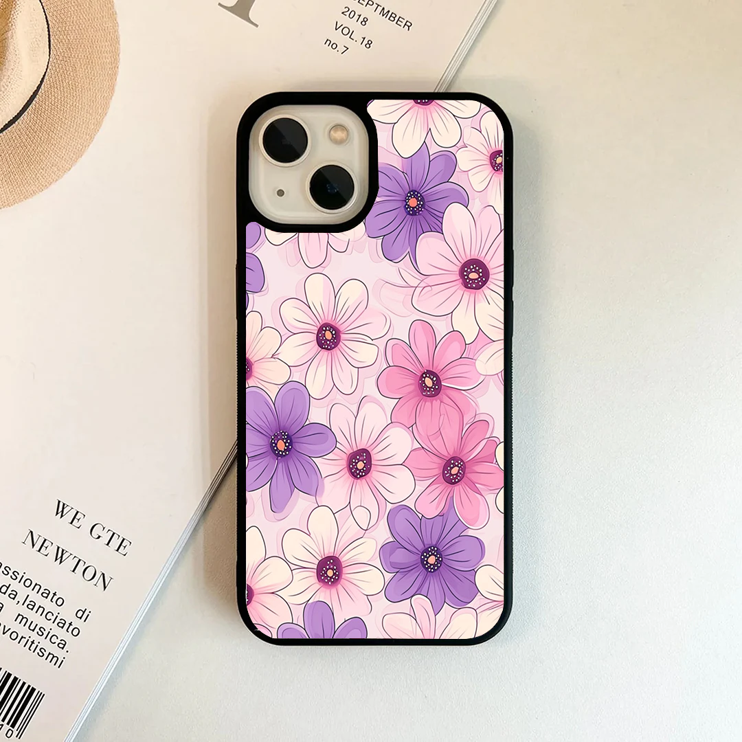 Pastel Pink & Purple Daisy Pattern Phone Case