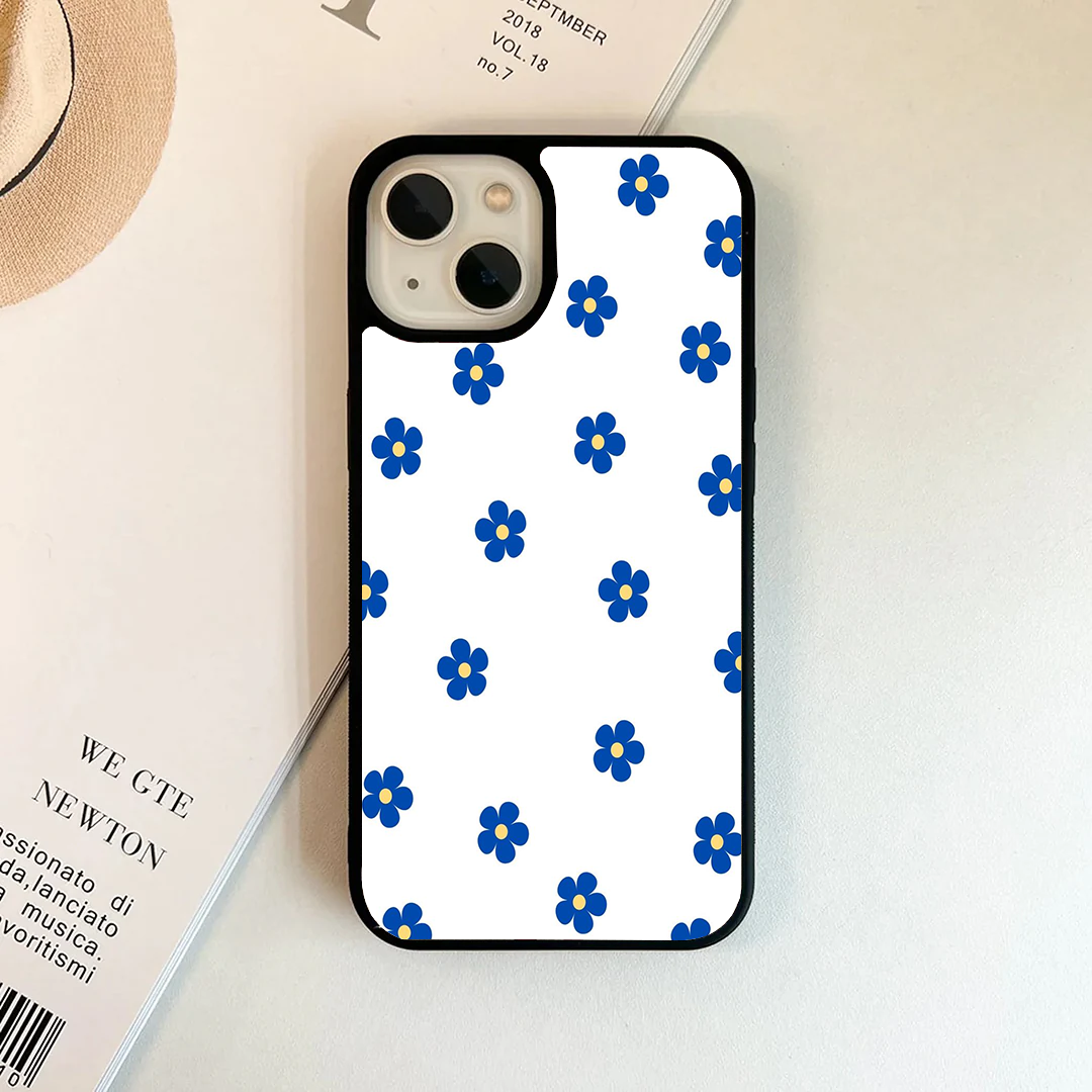 Minimalist Mini Royal Blue Flower Phone Case