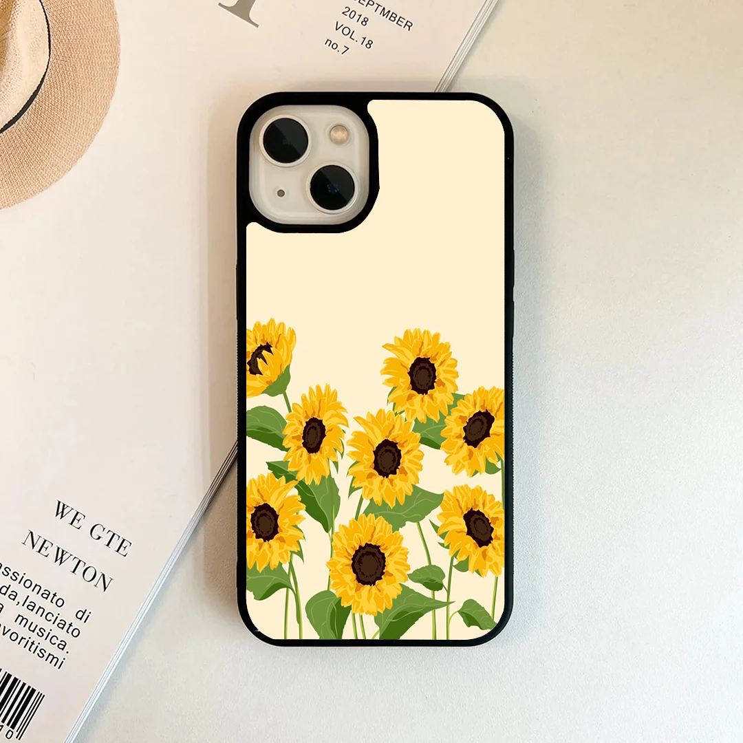 Minimalist Sunflower Field Phone Case