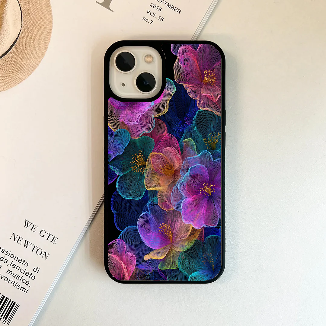 Neon X-Ray Floral Glowing Phone Case