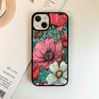 Vintage Line Art Pink Anemone Phone Case
