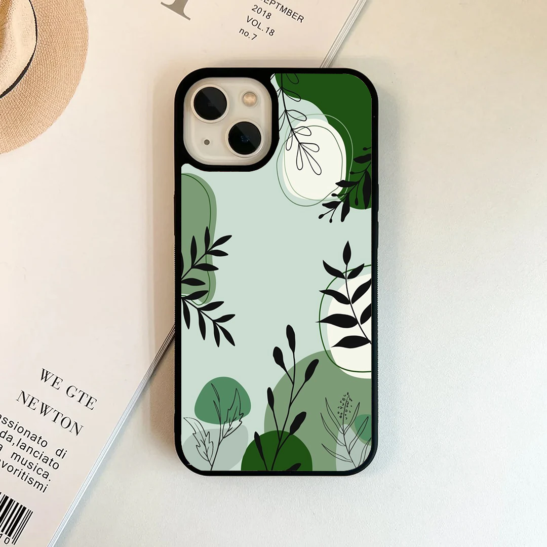 Modern Boho Sage Green Leaf Phone Case