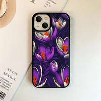 Moody Purple Crocus Floral Phone Case