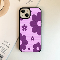 Retro Purple Floral on Pink Texture Case