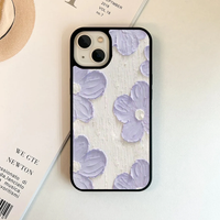 Pastel Lavender Impasto Floral Painted Case