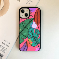 Vibrant Sketched Tropical Leaf Boho Case