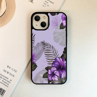 Purple Hibiscus & Palm Leaf Tropical Case