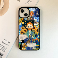 Van Gogh Portrait & Sunflowers Collage Phone Case