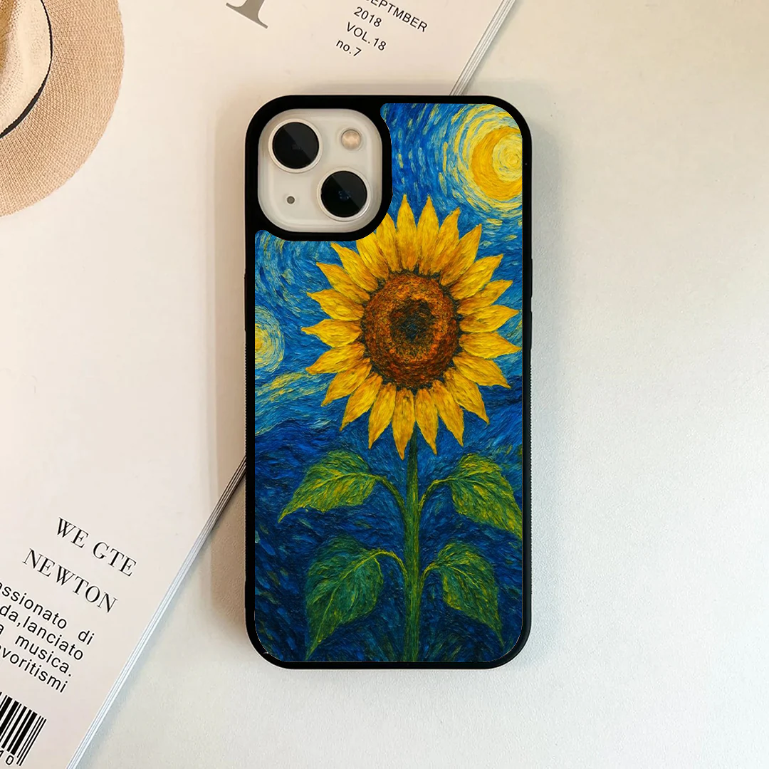 Lone Sunflower Starry Sky Phone Case