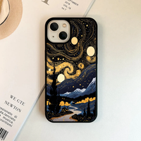 Golden Starry Valley Road Phone Case