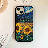 Impasto Sunflower Field Starry Sky Phone Case