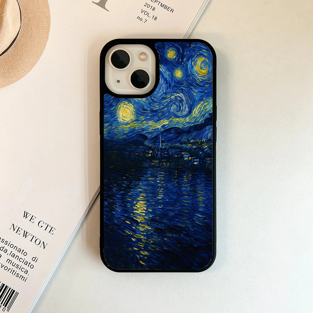 Starry Night Over The Water Metal Phone Case