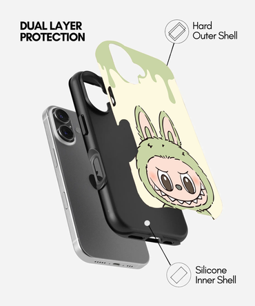 Mint Green Labubu Monster Glossy Phone Case