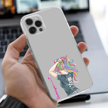 Personalized Rock Soul Colorful Hair Clear Case