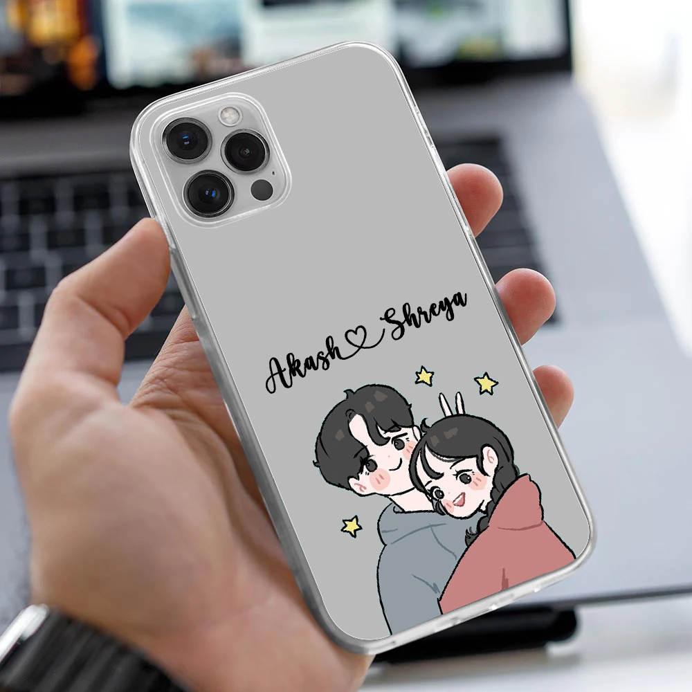 Personalized Starry Couple Clear Case