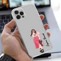 Personalized Pink Fashion Selfie Clear Case
