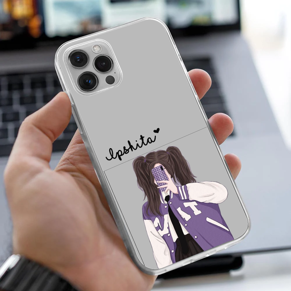 Personalized Varsity Girl Clear Case