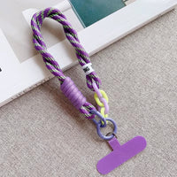 Cyber Punk Purple & Neon Braided Phone Wrist Strap