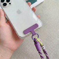 Cyber Punk Purple & Neon Braided Phone Wrist Strap