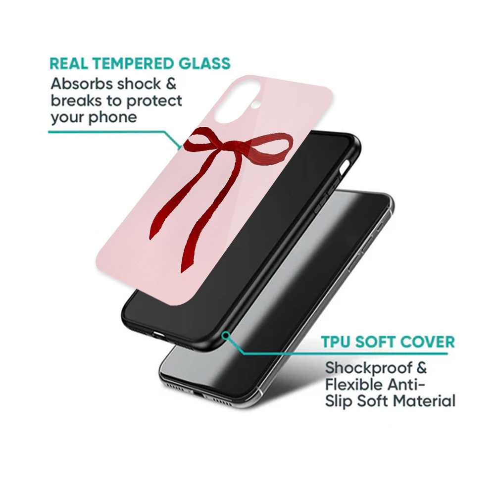 Minimalist Pink & Red Statement Bow Phone Case