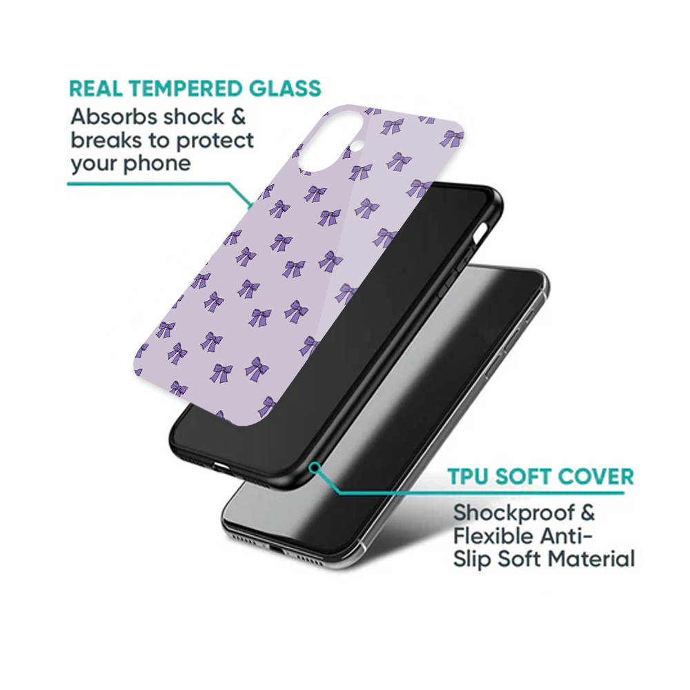 Pastel Lavender Mini Bow Pattern Phone Case