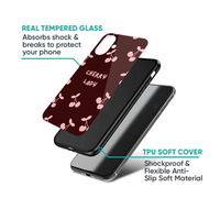 Retro Cherry Lady Typography Phone Case