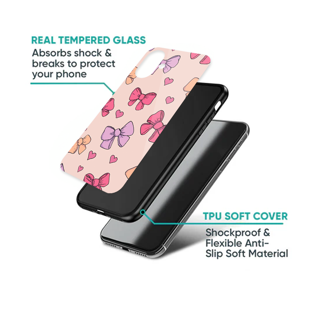 Pastel Multi-Color Bows & Hearts Phone Case
