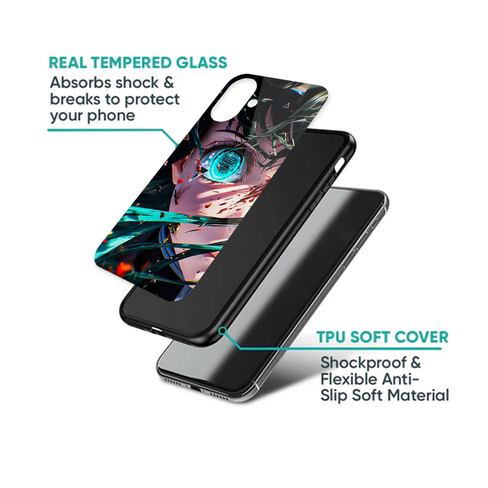 Glowing Mist Muichiro Close-Up Metal Phone Case