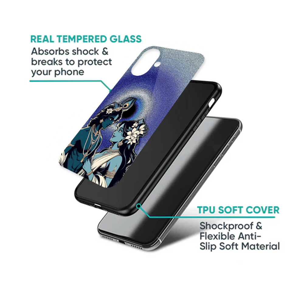 Starry Night Radha Krishna Silhouette Phone Case