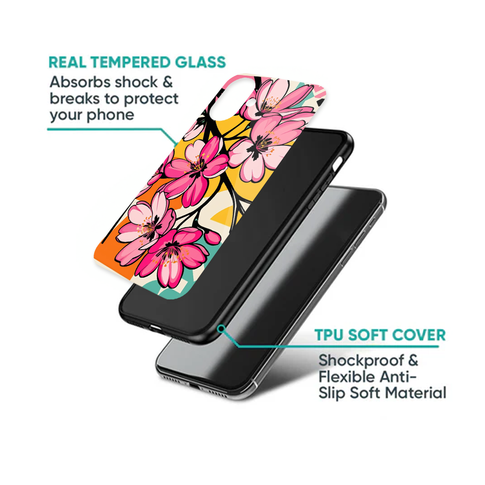 Retro Pop Art Cherry Blossom Phone Case