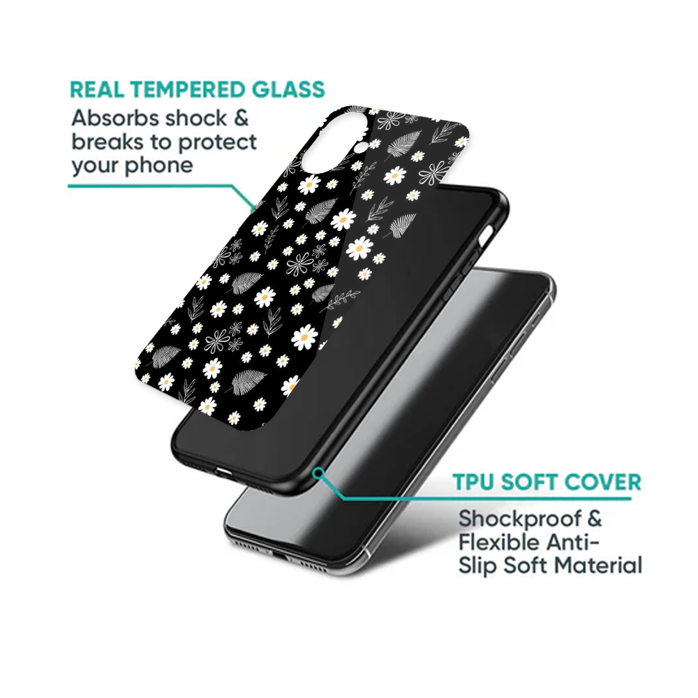 Minimalist Black & White Daisy Phone Case