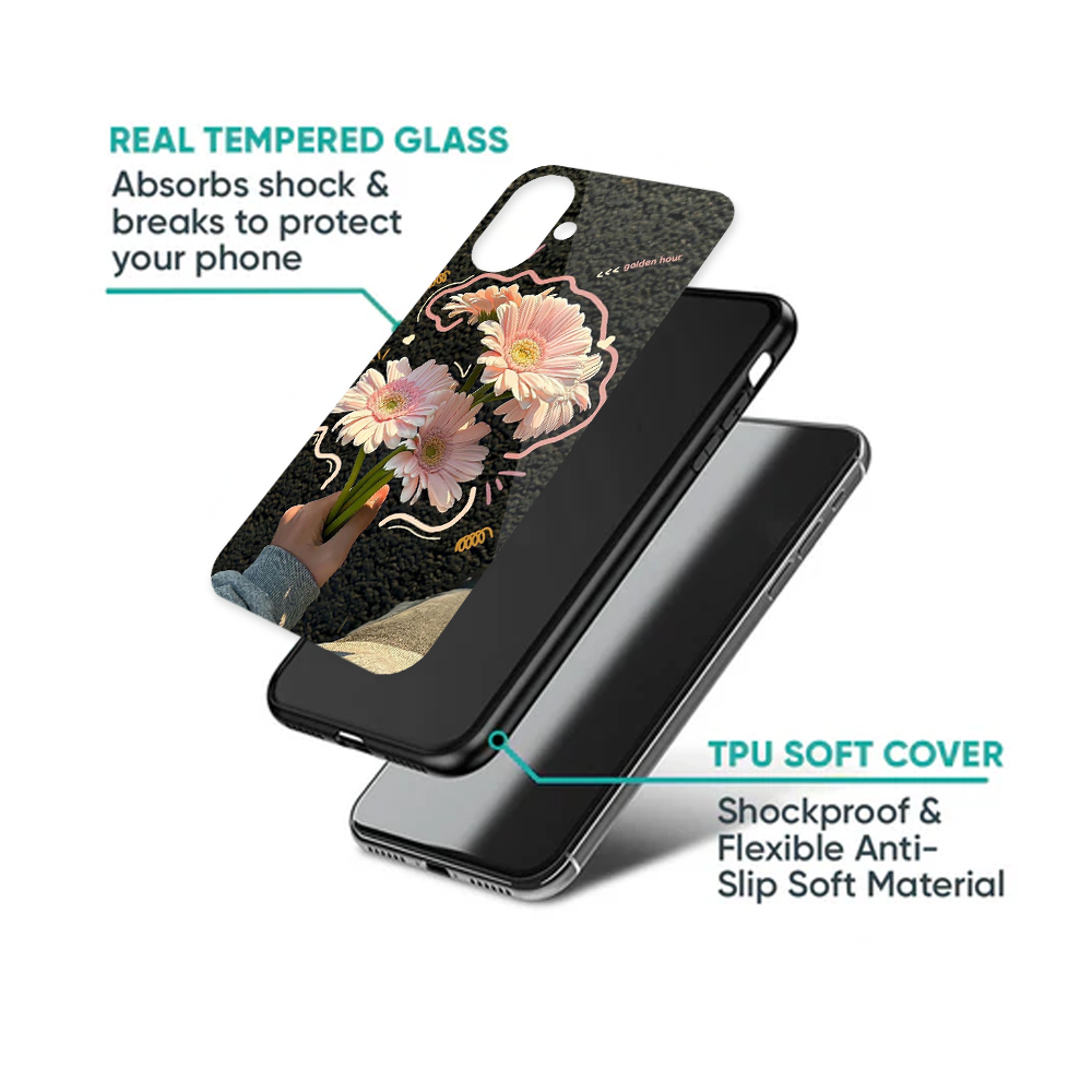 Indie Aesthetic Pink Daisy Golden Hour Case