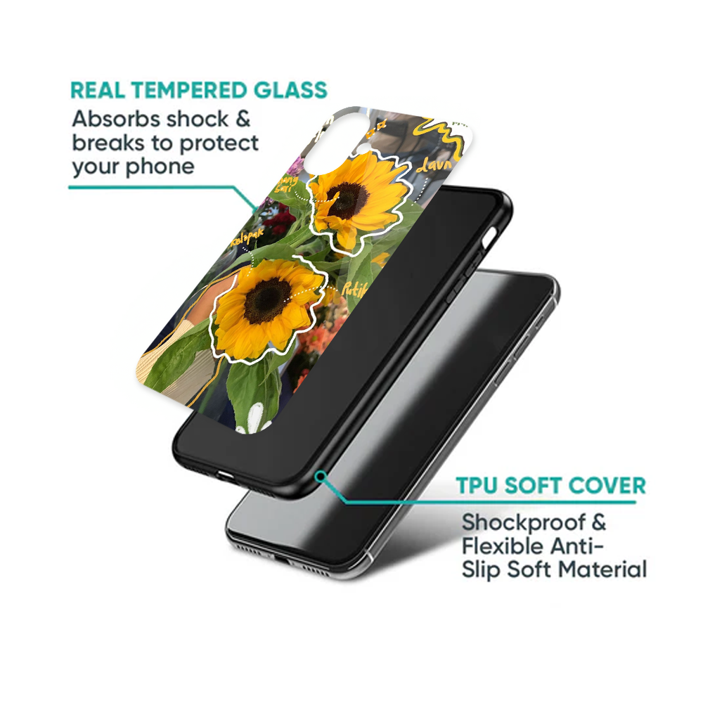 Indie Sunflower Bouquet Scrapbook Phone Case