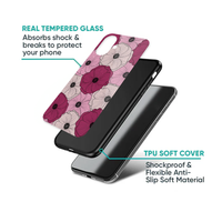 Burgundy & Pink Line Art Floral Phone Case