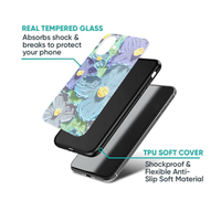 Textured Impasto Blue & Purple Floral Case