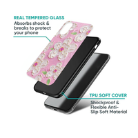 Textured White Floral on Pink Impasto Case