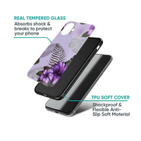 Purple Hibiscus & Palm Leaf Tropical Case