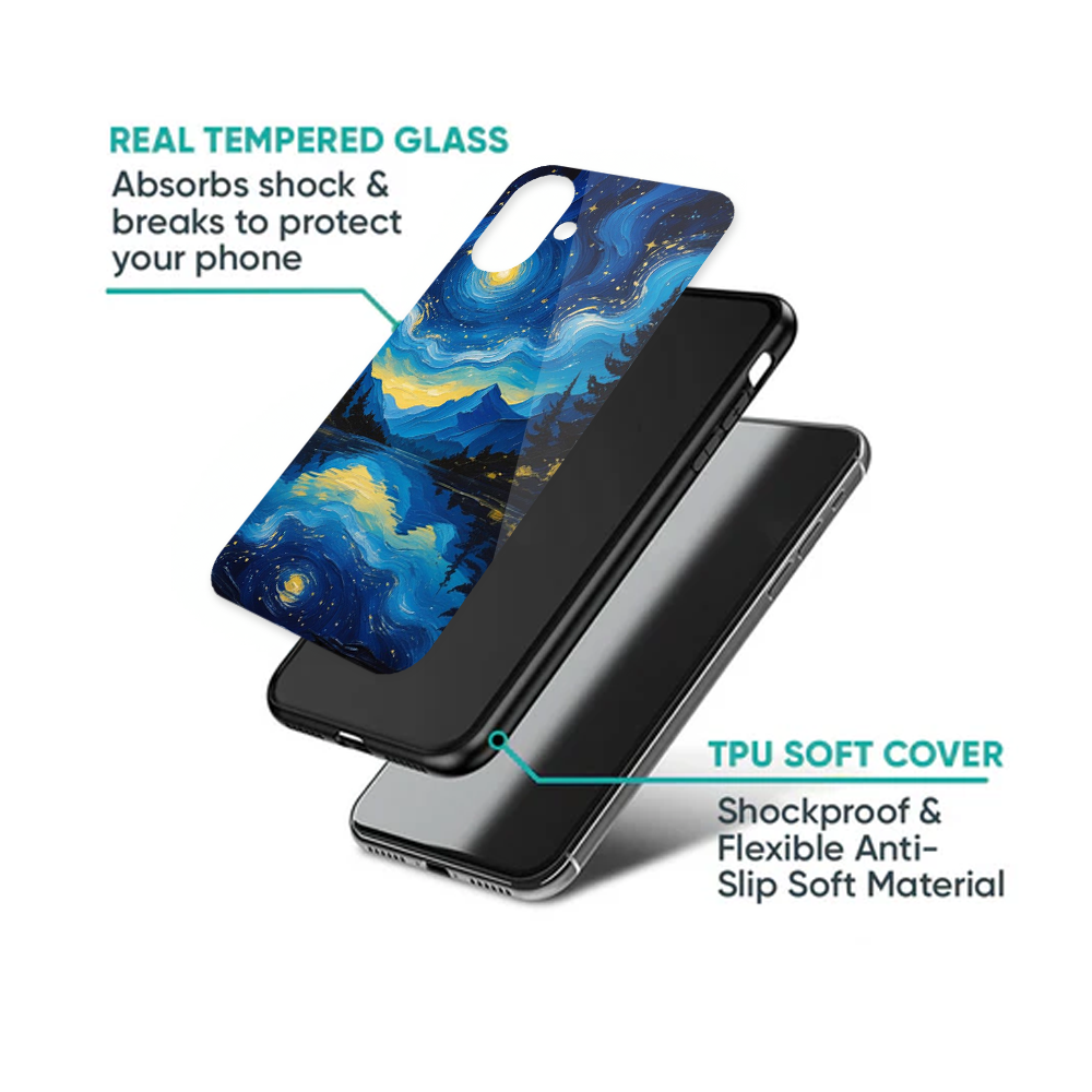 Starry Mountain Lake Reflection Phone Case