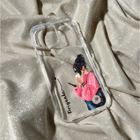 Personalized Coffee Girl Aesthetic Clear Case