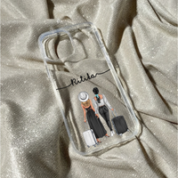 Personalized Travel Besties Clear Case